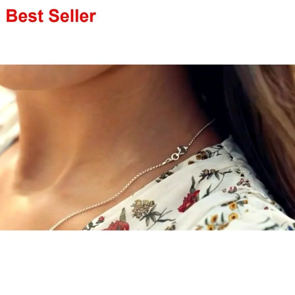 Sterling Silver Chain Necklace Thin Diamond Cut Cable Link Lobster Clasp
